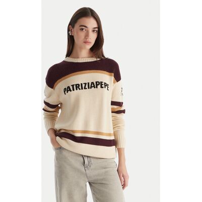 Patrizia Pepe Sweter 2K0352/K298-YA34 Écru Regular Fit 0 Kremowy Damskie Patrizia Pepe Sweter 2K0352/K298-YA34 Écru Regular Fit 0 Kremowy Damskie