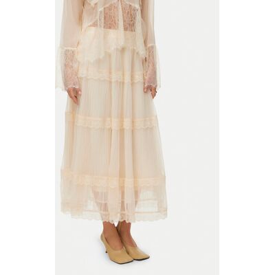Vero Moda Spódnica midi Kinsley 10346617 Écru Regular Fit XS Kremowy Damskie Vero Moda Spódnica midi Kinsley 10346617 Écru Regular Fit XS Kremowy Damskie
