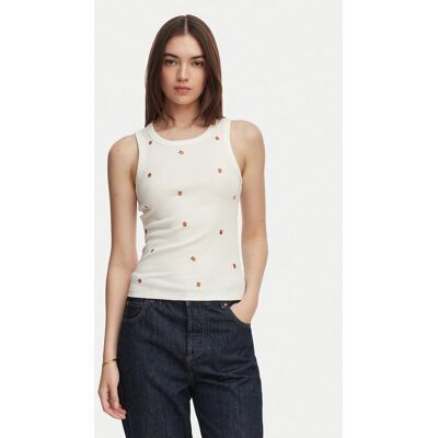 Vero Moda Top Naja 10341964 Biały Slim Fit S Biały Damskie Vero Moda Top Naja 10341964 Biały Slim Fit S Biały Damskie