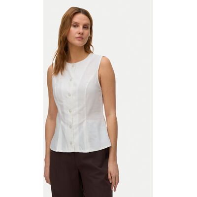 Vero Moda Kamizelka Selma 10345675 Biały Regular Fit S Biały Damskie Vero Moda Kamizelka Selma 10345675 Biały Regular Fit S Biały Damskie