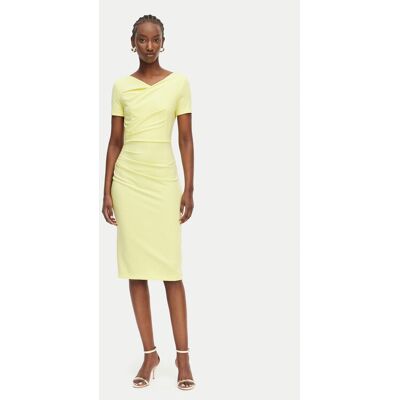 Rinascimento Sukienka koktajlowa CFC0129420003 Żółty Slim Fit S Żółty Damskie Rinascimento Sukienka koktajlowa CFC0129420003 Żółty Slim Fit S Żółty Damskie