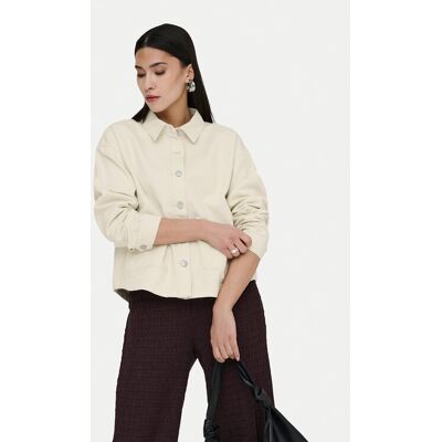ONLY Kurtka jeansowa Lara 15372651 Beżowy Regular Fit M Beżowy Damskie ONLY Kurtka jeansowa Lara 15372651 Beżowy Regular Fit M Beżowy Damskie