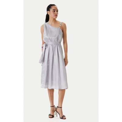 Fracomina Sukienka koktajlowa FQ25SD2009W797T4 Srebrny Regular Fit XL Srebrny Damskie Fracomina Sukienka koktajlowa FQ25SD2009W797T4 Srebrny Regular Fit XL Srebrny Damskie