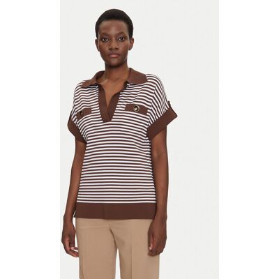 Luisa Spagnoli Sweter Caio 58672 Brązowy Regular Fit S Brązowy Damskie Luisa Spagnoli Sweter Caio 58672 Brązowy Regular Fit S Brązowy Damskie