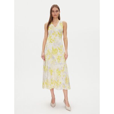 Calvin Klein Sukienka letnia Print Abstract Ecovero Vn Dress LV044B059G Żółty Regular Fit M Żółty Damskie Calvin Klein Sukienka letnia Print Abstract Ecovero Vn Dress LV044B059G Żółty Regular Fit M Żółty Damskie