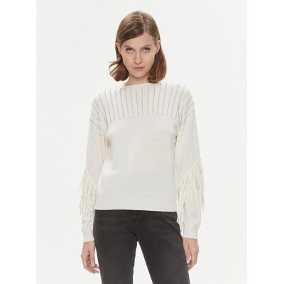 Pinko Sweter Libellula 102082 A19L Écru Regular Fit M Kremowy Damskie Pinko Sweter Libellula 102082 A19L Écru Regular Fit M Kremowy Damskie