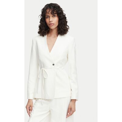 Calvin Klein Marynarka LV044F408G Kremowy Regular Fit S Kremowy Damskie Calvin Klein Marynarka LV044F408G Kremowy Regular Fit S Kremowy Damskie