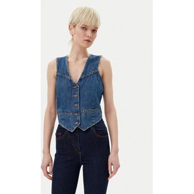 Levi's® Kamizelka 001WQ-0000 Niebieski Regular Fit S Niebieski Damskie Levi's® Kamizelka 001WQ-0000 Niebieski Regular Fit S Niebieski Damskie