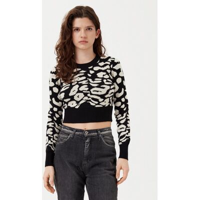 ONLY Sweter Lima 15339828 Czarny Cropped Fit M Czarny Damskie ONLY Sweter Lima 15339828 Czarny Cropped Fit M Czarny Damskie