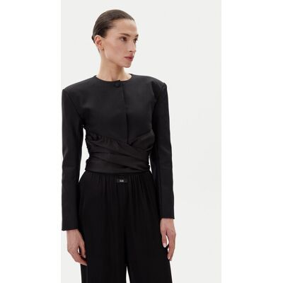 Eleh Marynarka ESS250171 Czarny Regular Fit M Czarny Damskie Eleh Marynarka ESS250171 Czarny Regular Fit M Czarny Damskie