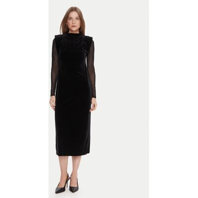 LOLA CASADEMUNT Sukienka koktajlowa LF2516007 Czarny Regular Fit XS Czarny Damskie LOLA CASADEMUNT Sukienka koktajlowa LF2516007 Czarny Regular Fit XS Czarny Damskie
