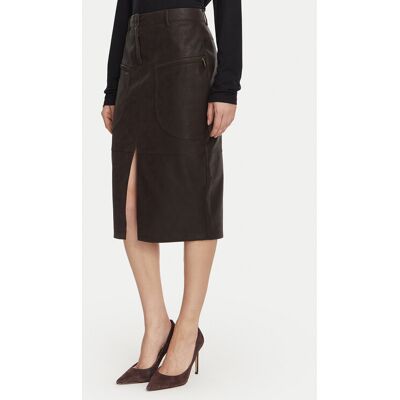 Liu Jo Spódnica z imitacji skóry WF6209 E1157 Brązowy Regular Fit 40 Brązowy Damskie Liu Jo Spódnica z imitacji skóry WF6209 E1157 Brązowy Regular Fit 40 Brązowy Damskie
