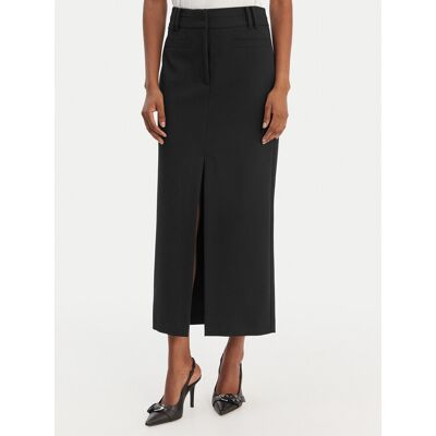 Patrizia Pepe Spódnica midi 8G0515/A498-K103 Czarny Regular Fit 40 Czarny Damskie Patrizia Pepe Spódnica midi 8G0515/A498-K103 Czarny Regular Fit 40 Czarny Damskie