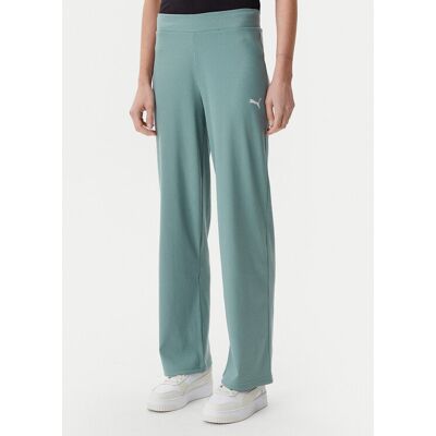 Puma Spodnie dresowe Ess Elevated 685025 Zielony Straight Fit XS Zielony Damskie Puma Spodnie dresowe Ess Elevated 685025 Zielony Straight Fit XS Zielony Damskie