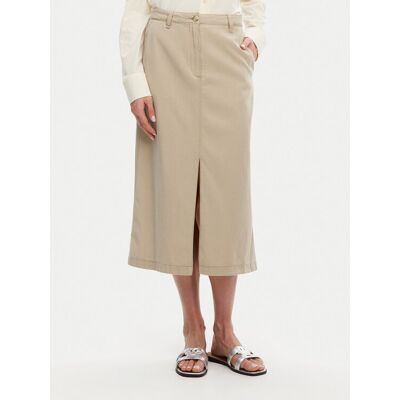 Tommy Hilfiger Spódnica midi WW0WW44726 Beżowy Regular Fit 42 Beżowy Damskie Tommy Hilfiger Spódnica midi WW0WW44726 Beżowy Regular Fit 42 Beżowy Damskie
