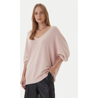 Kontatto Sweter 3M0815C Różowy Relaxed Fit NOSIZE Różowy Damskie Kontatto Sweter 3M0815C Różowy Relaxed Fit NOSIZE Różowy Damskie