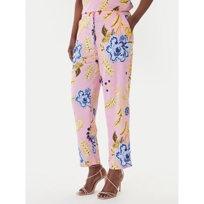 LOLA CASADEMUNT Spodnie materiałowe LS2614023 Różowy Slim Fit XS Różowy Damskie LOLA CASADEMUNT Spodnie materiałowe LS2614023 Różowy Slim Fit XS Różowy Damskie