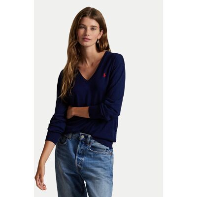 Polo Ralph Lauren Sweter 211972105005 Granatowy Regular Fit XL Granatowy Damskie Polo Ralph Lauren Sweter 211972105005 Granatowy Regular Fit XL Granatowy Damskie
