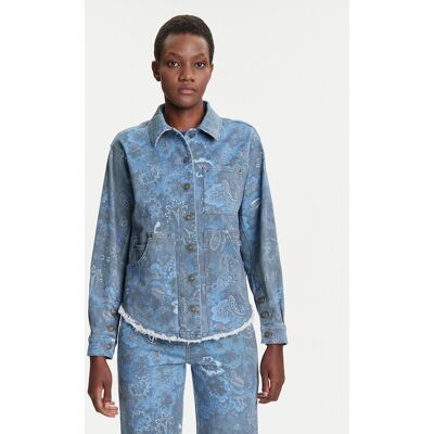 Desigual Koszula jeansowa Pasleyblue 25WWEW68 Niebieski Loose Fit XL Niebieski Damskie Desigual Koszula jeansowa Pasleyblue 25WWEW68 Niebieski Loose Fit XL Niebieski Damskie