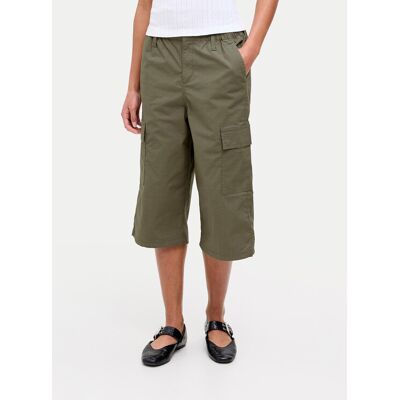 JJXX Spodnie capri Olga 12271698 Zielony Straight Fit M Zielony Damskie JJXX Spodnie capri Olga 12271698 Zielony Straight Fit M Zielony Damskie