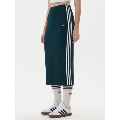 Adidas Spódnica ołówkowa adicolor Knit 3-Stripes JW2662 Zielony Regular Fit S Zielony Damskie Adidas Spódnica ołówkowa adicolor Knit 3-Stripes JW2662 Zielony Regular Fit S Zielony Damskie