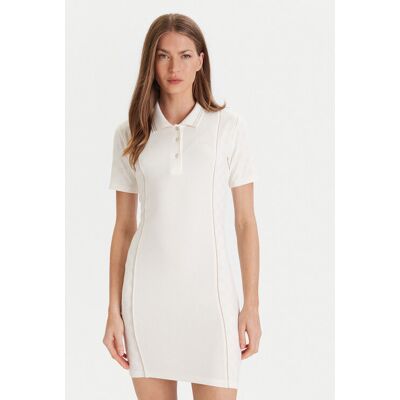 Guess Sukienka dzianinowa V5YK00 KCX12 Écru Regular Fit XS Kremowy Damskie Guess Sukienka dzianinowa V5YK00 KCX12 Écru Regular Fit XS Kremowy Damskie