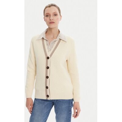 Gant Kardigan 4805343 Écru Regular Fit L Kremowy Damskie Gant Kardigan 4805343 Écru Regular Fit L Kremowy Damskie