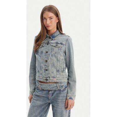Guess Jeans Kurtka jeansowa W6RN55 D5M4I Niebieski Regular Fit XXL Niebieski Damskie Guess Jeans Kurtka jeansowa W6RN55 D5M4I Niebieski Regular Fit XXL Niebieski Damskie