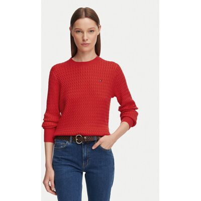 Tommy Hilfiger Sweter WW0WW44993 Czerwony Regular Fit M Czerwony Damskie Tommy Hilfiger Sweter WW0WW44993 Czerwony Regular Fit M Czerwony Damskie