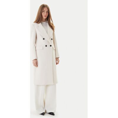 Maryley Płaszcz przejściowy 25IB807/01PA Écru Regular Fit M Kremowy Damskie Maryley Płaszcz przejściowy 25IB807/01PA Écru Regular Fit M Kremowy Damskie