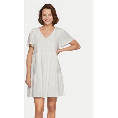Vila Sukienka letnia Libre 14095564 Écru Regular Fit S Kremowy Damskie Vila Sukienka letnia Libre 14095564 Écru Regular Fit S Kremowy Damskie