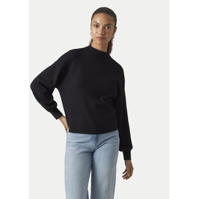 Vero Moda Sweter Nancy 10290748 Czarny Regular Fit XL Czarny Damskie Vero Moda Sweter Nancy 10290748 Czarny Regular Fit XL Czarny Damskie