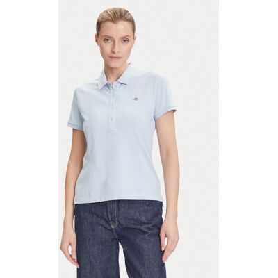 Gant Polo Sheild 4200870 Błękitny Slim Fit XS Niebieski jasny Damskie Gant Polo Sheild 4200870 Błękitny Slim Fit XS Niebieski jasny Damskie
