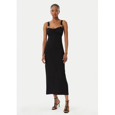 LOLA CASADEMUNT Sukienka koktajlowa MS2616048 Czarny Slim Fit XS Czarny Damskie LOLA CASADEMUNT Sukienka koktajlowa MS2616048 Czarny Slim Fit XS Czarny Damskie