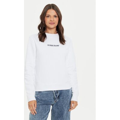 Guess Jeans Bluza W4YQ10 KC811 Biały Regular Fit XXL Biały Damskie Guess Jeans Bluza W4YQ10 KC811 Biały Regular Fit XXL Biały Damskie