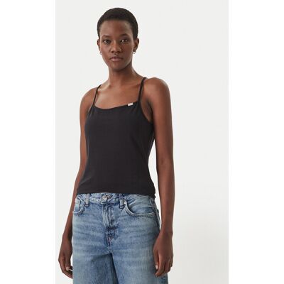 Calvin Klein Jeans Top LV047F259G Czarny Slim Fit XXS Czarny Damskie Calvin Klein Jeans Top LV047F259G Czarny Slim Fit XXS Czarny Damskie
