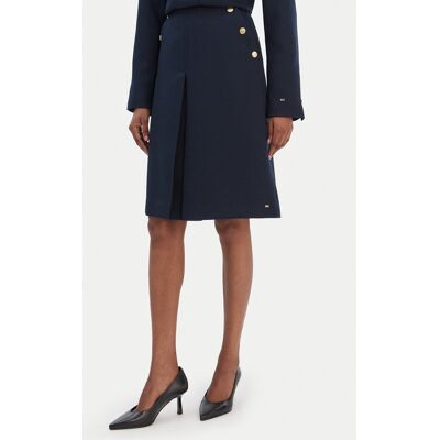 Tommy Hilfiger Spódnica trapezowa WW0WW49474 Granatowy Regular Fit 36 Granatowy Damskie Tommy Hilfiger Spódnica trapezowa WW0WW49474 Granatowy Regular Fit 36 Granatowy Damskie
