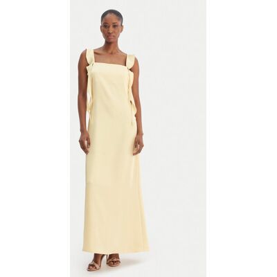 Vero Moda Sukienka koktajlowa Eloisa 10340914 Żółty Slim Fit M Żółty Damskie Vero Moda Sukienka koktajlowa Eloisa 10340914 Żółty Slim Fit M Żółty Damskie