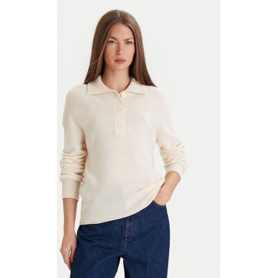 Lacoste Sweter AF4010 Écru Regular Fit 36 Kremowy Damskie Lacoste Sweter AF4010 Écru Regular Fit 36 Kremowy Damskie