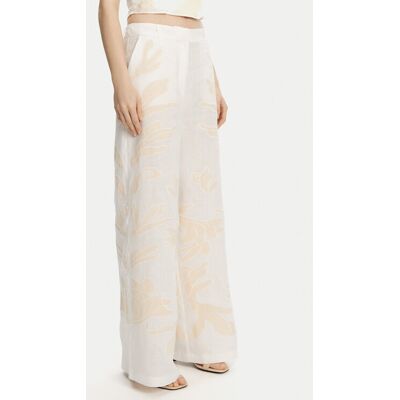 Marella Spodnie materiałowe Kadiak 2513131212 Biały Wide Leg 48 Biały Damskie Marella Spodnie materiałowe Kadiak 2513131212 Biały Wide Leg 48 Biały Damskie