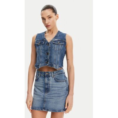 Guess Jeans Kamizelka W5GN74 D5M46 Granatowy Regular Fit XS Granatowy Damskie Guess Jeans Kamizelka W5GN74 D5M46 Granatowy Regular Fit XS Granatowy Damskie