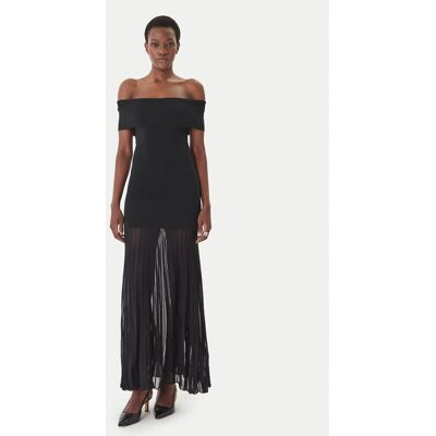 MICHAEL Michael Kors Sukienka dzianinowa MS683HGBFD Czarny Slim Fit L Czarny Damskie MICHAEL Michael Kors Sukienka dzianinowa MS683HGBFD Czarny Slim Fit L Czarny Damskie