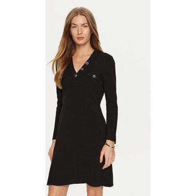 TWINSET Sukienka dzianinowa 241TP3094 Czarny Regular Fit S Czarny Damskie TWINSET Sukienka dzianinowa 241TP3094 Czarny Regular Fit S Czarny Damskie