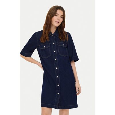 ONLY Sukienka jeansowa Belle 15324384 Granatowy Regular Fit XS Granatowy Damskie ONLY Sukienka jeansowa Belle 15324384 Granatowy Regular Fit XS Granatowy Damskie