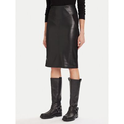 Morgan Spódnica z imitacji skóry 242-JMADO Czarny Slim Fit 36 Czarny Damskie Morgan Spódnica z imitacji skóry 242-JMADO Czarny Slim Fit 36 Czarny Damskie