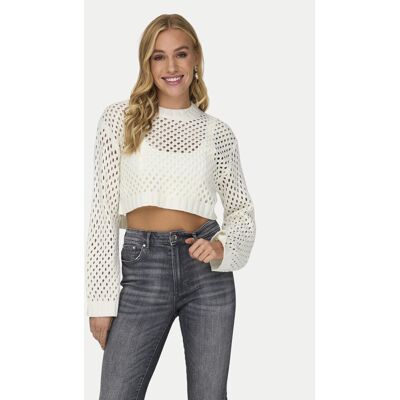 ONLY Sweter Milla 15300575 Écru Regular Fit M Kremowy Damskie ONLY Sweter Milla 15300575 Écru Regular Fit M Kremowy Damskie