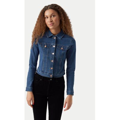 Vero Moda Kurtka jeansowa Luna 10279492 Niebieski Slim Fit S Niebieski Damskie Vero Moda Kurtka jeansowa Luna 10279492 Niebieski Slim Fit S Niebieski Damskie
