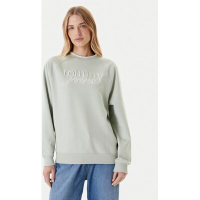 Tommy Jeans Bluza Script DW0DW21196 Zielony Regular Fit XS Zielony Damskie Tommy Jeans Bluza Script DW0DW21196 Zielony Regular Fit XS Zielony Damskie