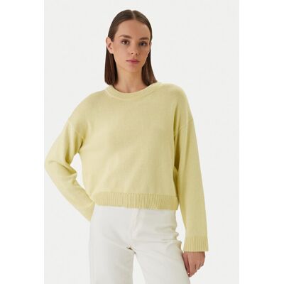 Calvin Klein Sweter LV047D305G Żółty Relaxed Fit XL Żółty Damskie Calvin Klein Sweter LV047D305G Żółty Relaxed Fit XL Żółty Damskie