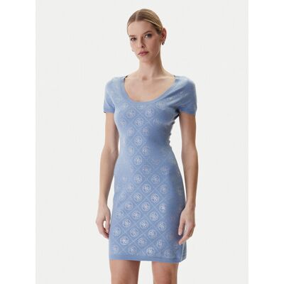 Guess Sukienka dzianinowa W6RK92 Z3JD2 Błękitny Regular Fit XS Niebieski jasny Damskie Guess Sukienka dzianinowa W6RK92 Z3JD2 Błękitny Regular Fit XS Niebieski jasny Damskie